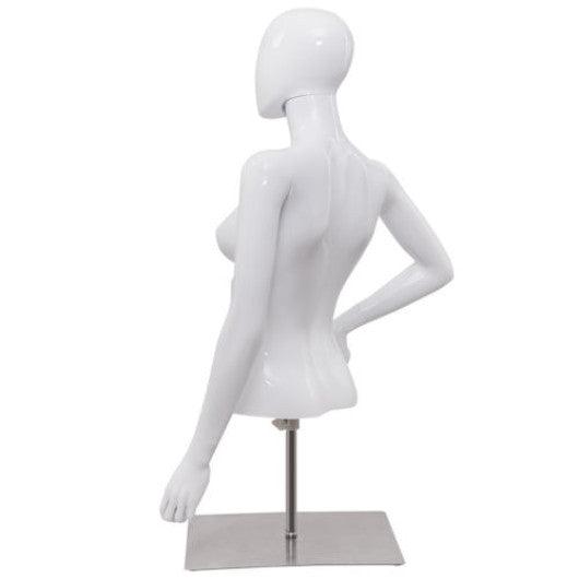 Female Mannequin Torso Adjustable Height with Metal Stand at Set Shop and Smile