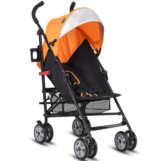Folding Lightweight Baby Toddler Umbrella Travel Stroller-Orange at Set Shop and Smile