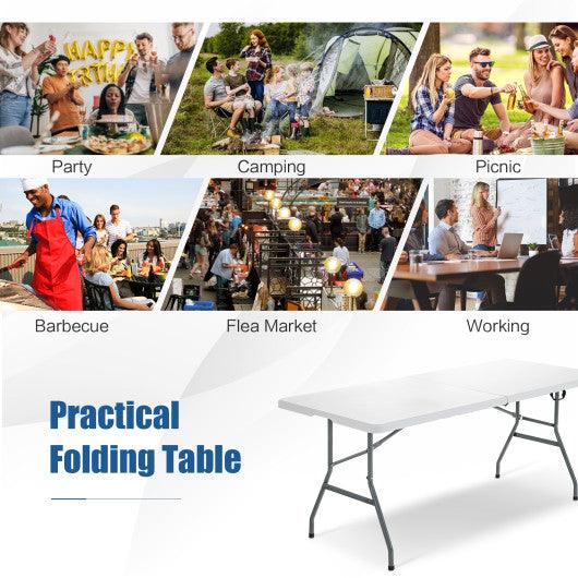 6' Folding Portable Plastic Outdoor Camp Table at Set Shop and Smile