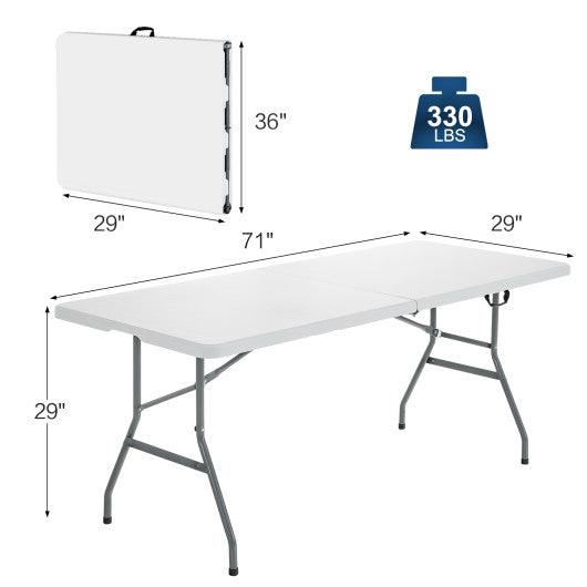 6' Folding Portable Plastic Outdoor Camp Table at Set Shop and Smile