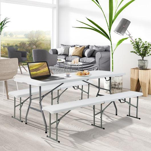 6' Folding Portable Plastic Outdoor Camp Table at Set Shop and Smile