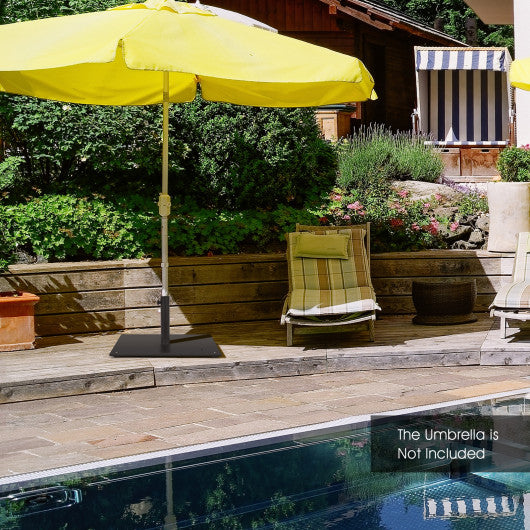 20 Inches Patio Umbrella Base with 4 Adjustable Footpads - Set Shop and Smile