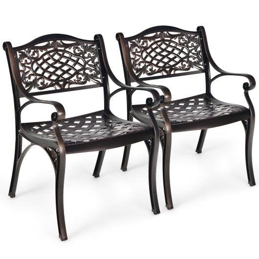 3-Piece All-Weather Cast Aluminum Patio Bistro Set-Copper at Set Shop and Smile