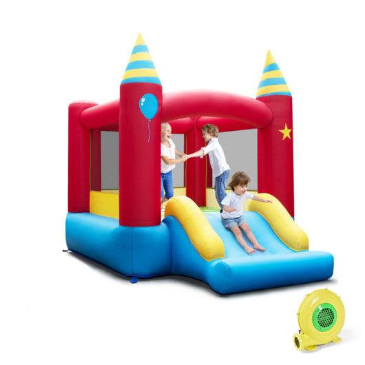 Inflatable Kids Bounce Castle with 480W Blower at Set Shop and Smile