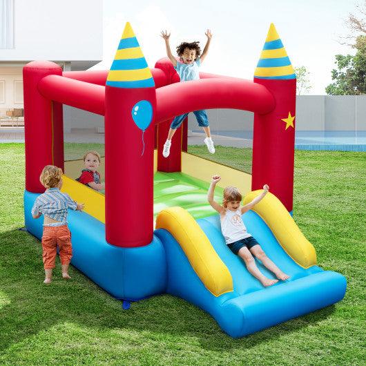Inflatable Kids Bounce Castle with 480W Blower at Set Shop and Smile