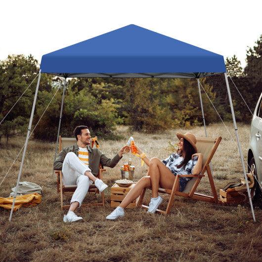 10 x 10 Feet Outdoor Instant Pop-up Canopy with Carrying Bag-Blue at Set Shop and Smile