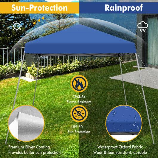 10 x 10 Feet Outdoor Instant Pop-up Canopy with Carrying Bag-Blue at Set Shop and Smile