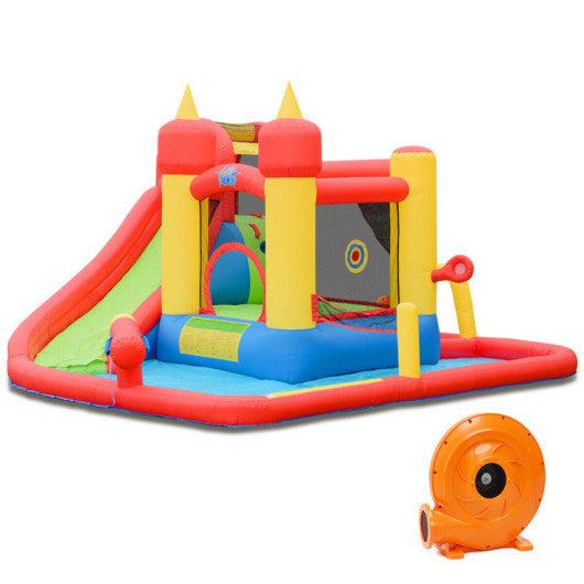 Inflatable Blow Up Water Slide Bounce House with 740 W Blower at Set Shop and Smile