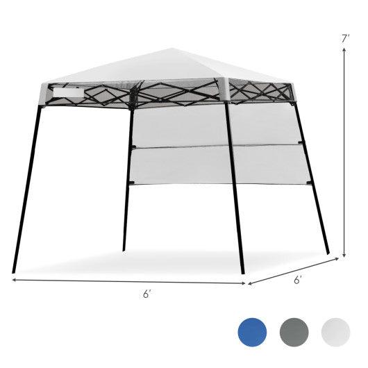 7 x 7 Feet Sland Adjustable Portable Canopy Tent with Backpack-White at Set Shop and Smile
