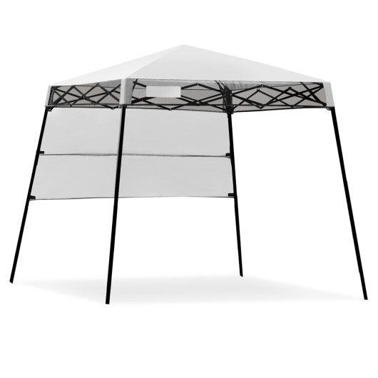 7 x 7 Feet Sland Adjustable Portable Canopy Tent with Backpack-White at Set Shop and Smile