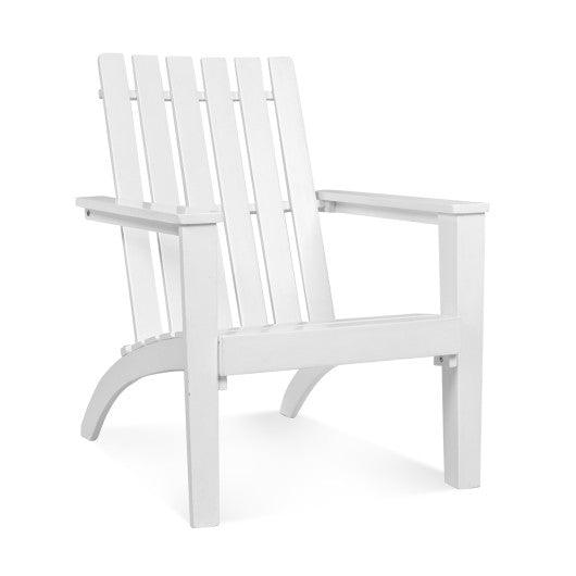 Outdoor Durable Patio Acacia Wood Adirondack Lounge Armchair-White at Set Shop and Smile