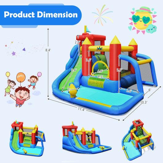 Inflatable Bounce House Splash Pool with Water Climb Slide Blower included at Set Shop and Smile