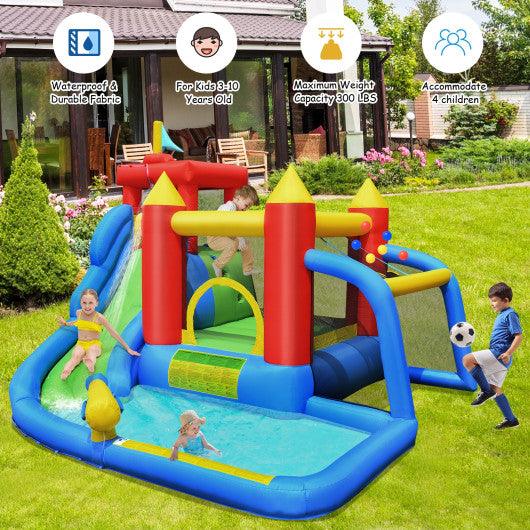 Inflatable Bounce House Splash Pool with Water Climb Slide Blower included at Set Shop and Smile