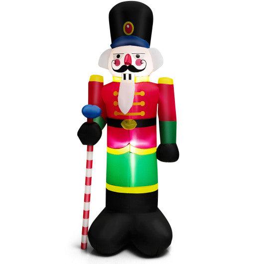 8 Feet Inflatable Nutcracker Soldier with 2 Built-in LED Lights at Set Shop and Smile