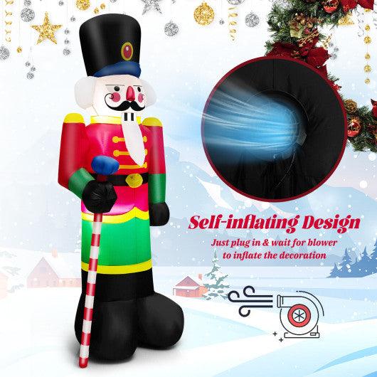 8 Feet Inflatable Nutcracker Soldier with 2 Built-in LED Lights at Set Shop and Smile