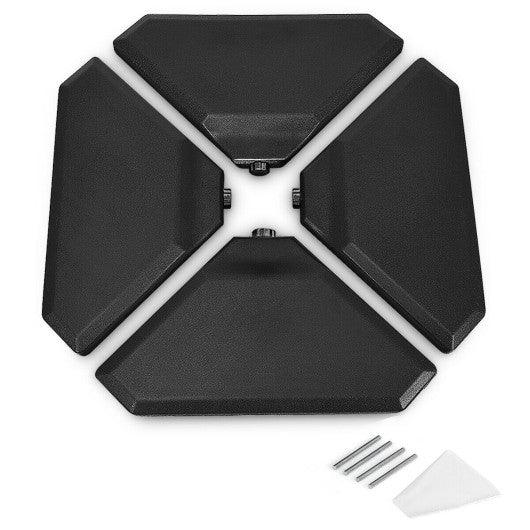 4 Pieces 195 lbs Patio Cantilever Offset Umbrella Base Weight Sand at Set Shop and Smile