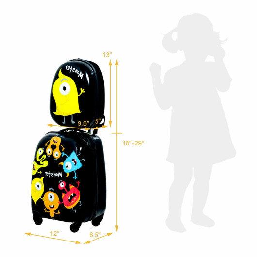 2 pcs Kids Luggage Set 12" Backpack & 16" Rolling Suitcase at Set Shop and Smile