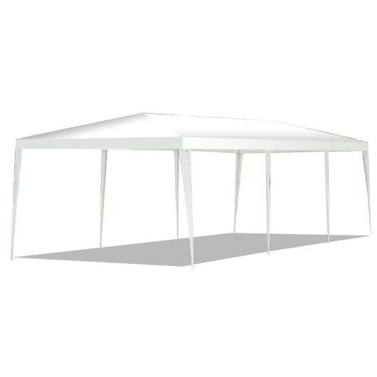 10 x 30 Feet Waterproof Gazebo Canopy Tent with Connection Stakes and Wind Ropes at Set Shop and Smile