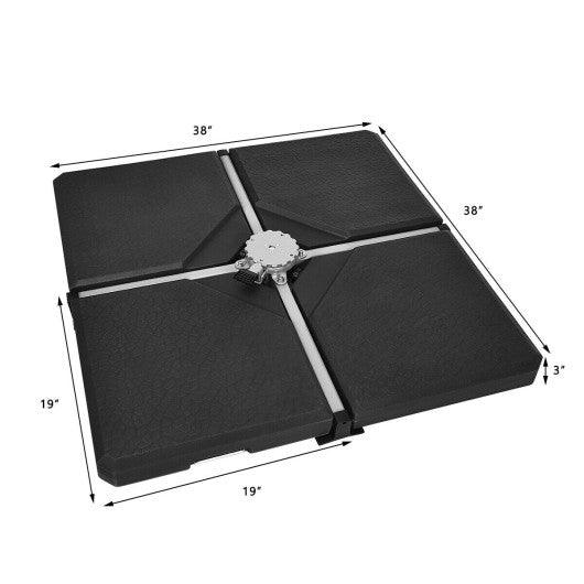 4 Pieces 238 Lbs Square Outdoor Patio Market Umbrella Base at Set Shop and Smile