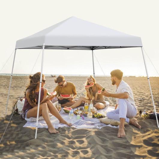 10 x 10 Feet Outdoor Instant Pop-up Canopy with Carrying Bag-White at Set Shop and Smile