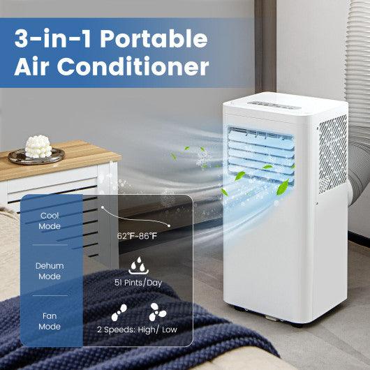 8000 BTU(Ashrae) Portable Air Conditioner Cools 250 Sq.Ft-5000 BTU at Set Shop and Smile