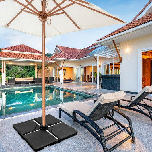 4 Pieces 238 Lbs Square Outdoor Patio Market Umbrella Base at Set Shop and Smile
