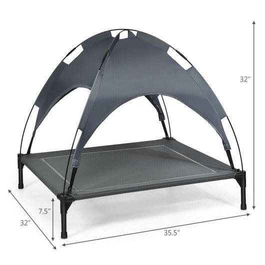 Portable Elevated Outdoor Pet Bed with Removable Canopy Shade-36 Inch at Set Shop and Smile
