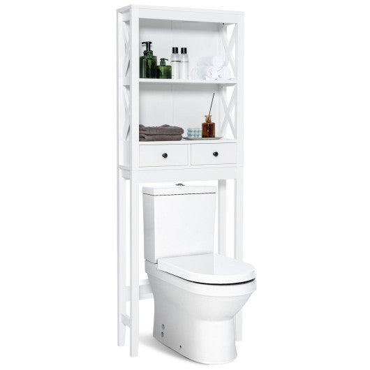 Toilet Space Saver Bathroom Organizer Storage Shelf with Drawers at Set Shop and Smile