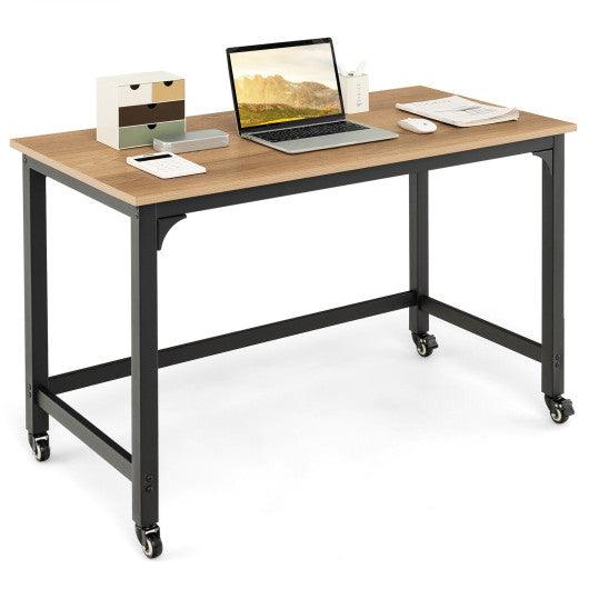 Metal Frame Computer Desk with Wheels at Set Shop and Smile