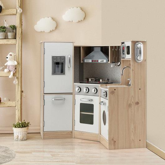 Kids Corner Wooden Kitchen Playset with Cookware Accessories at Set Shop and Smile