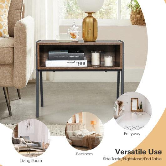 2 Pieces Stackable Night Stand Bedside End Table Set at Set Shop and Smile