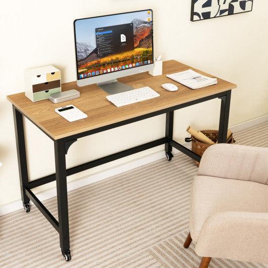 Metal Frame Computer Desk with Wheels at Set Shop and Smile