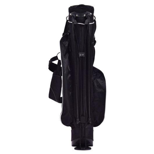 Golf Stand Cart Bag with 4 Way Divider Carry Organizer Pockets-Black at Set Shop and Smile