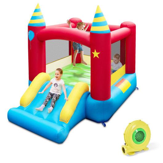 Inflatable Kids Bounce Castle with 480W Blower at Set Shop and Smile