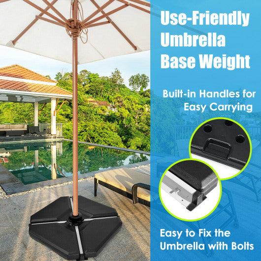 4 Pieces 195 lbs Patio Cantilever Offset Umbrella Base Weight Sand at Set Shop and Smile