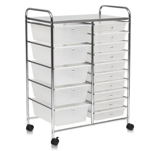 10 Drawer Rolling Storage Cart Organizer-Clear at Set Shop and Smile