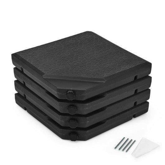 4 Pieces 238 Lbs Square Outdoor Patio Market Umbrella Base at Set Shop and Smile