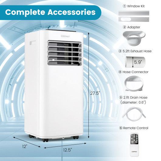 10000 BTU Portable Air Conditioner with Sleep Mode-White at Set Shop and Smile