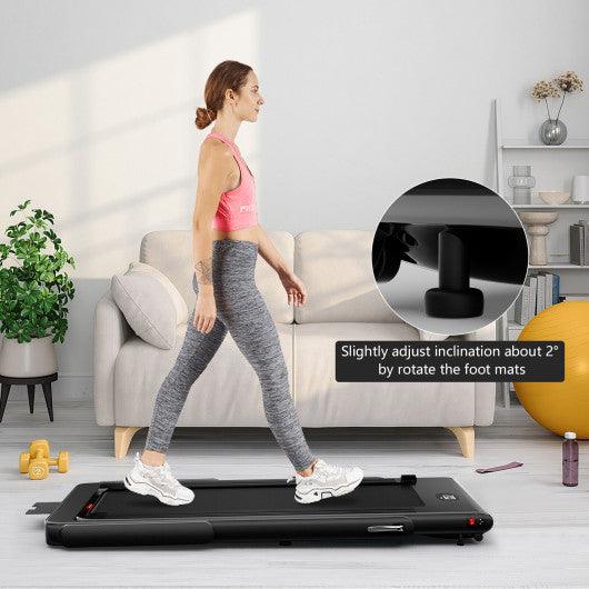 2.25HP 2 in 1 Folding Treadmill with APP Speaker Remote Control-Black at Set Shop and Smile