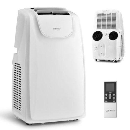 11500 BTU Dual Hose Portable Air Conditioner with Remote Control-White at Set Shop and Smile