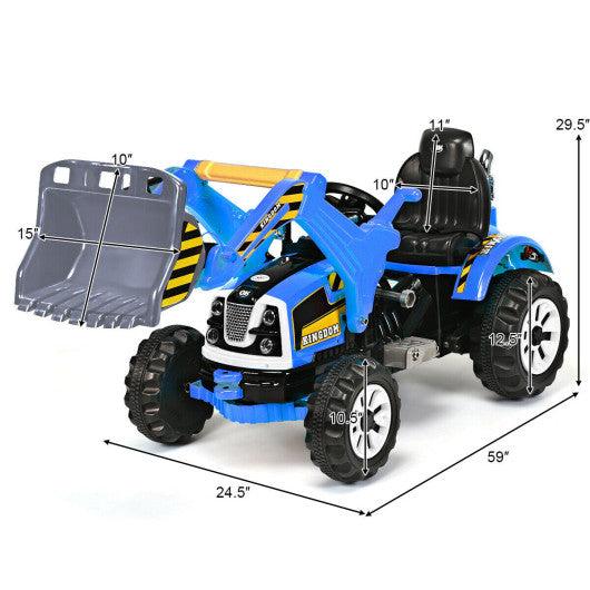 12 V Battery Powered Kids Ride on Dumper Truck-Blue at Set Shop and Smile