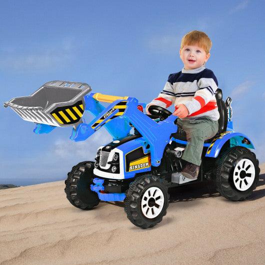 12 V Battery Powered Kids Ride on Dumper Truck-Blue at Set Shop and Smile