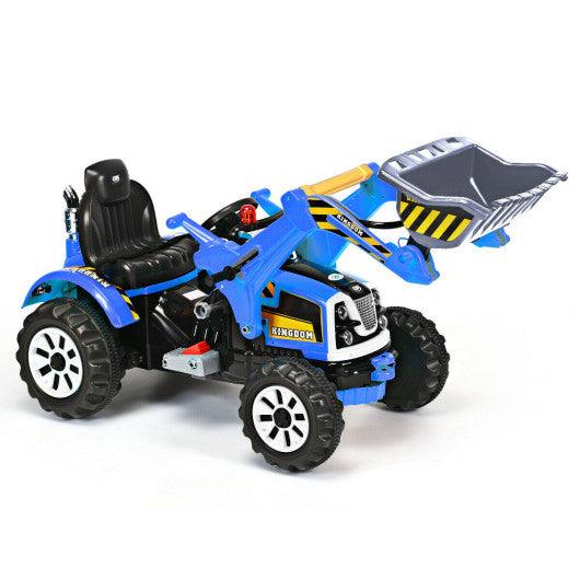 12 V Battery Powered Kids Ride on Dumper Truck-Blue at Set Shop and Smile