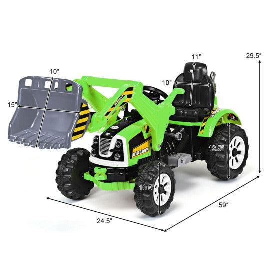 12 V Battery Powered Kids Ride on Dumper Truck-Green at Set Shop and Smile