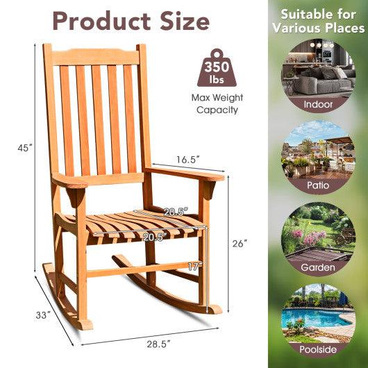Outdoor Rocking Chair Single Rocker for Patio Deck at Set Shop and Smile