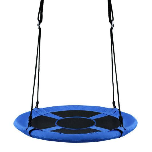 40 Inch Flying Saucer Tree Swing Indoor Outdoor Play Set-Blue at Set Shop and Smile