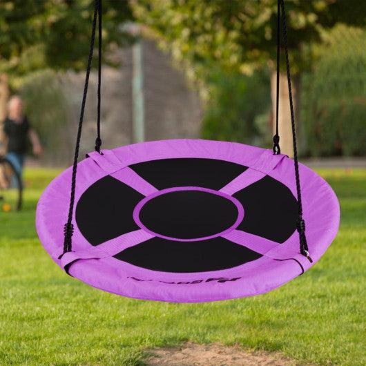 40 Inch Flying Saucer Tree Swing Indoor Outdoor Play Set-Purple at Set Shop and Smile