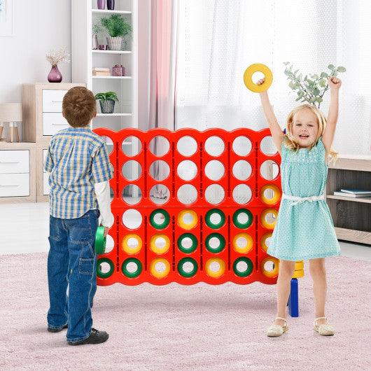 Jumbo 4-to-Score Giant Game Set with 42 Jumbo Rings and Quick-Release Slider-Blue at Set Shop and Smile