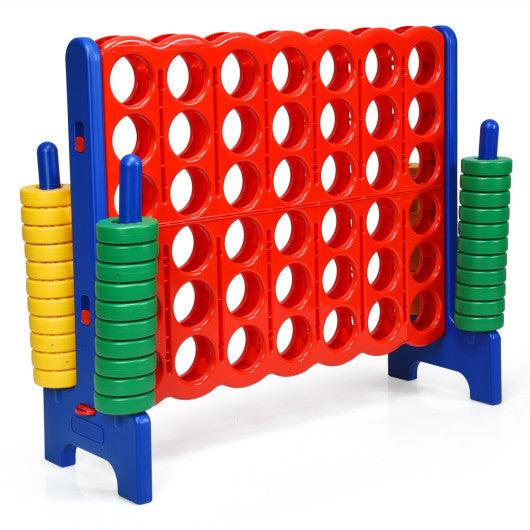 Jumbo 4-to-Score Giant Game Set with 42 Jumbo Rings and Quick-Release Slider-Blue at Set Shop and Smile
