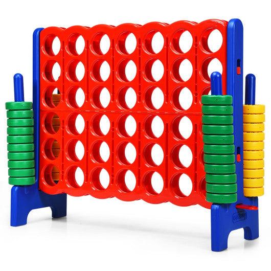 Jumbo 4-to-Score Giant Game Set with 42 Jumbo Rings and Quick-Release Slider-Blue at Set Shop and Smile